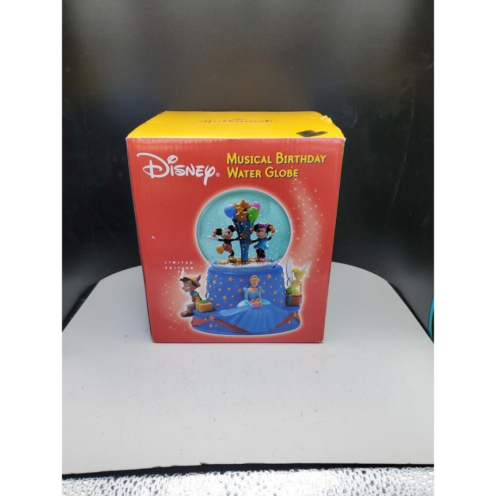 Disney Musical Birthday Water Globe Walt's 100th Hallmark 2001 Mickey Minnie